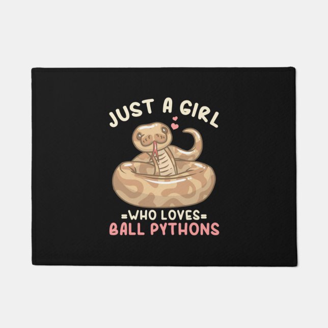 Tapete Apenas Uma Menina Que Ama Ball Python (Frente)