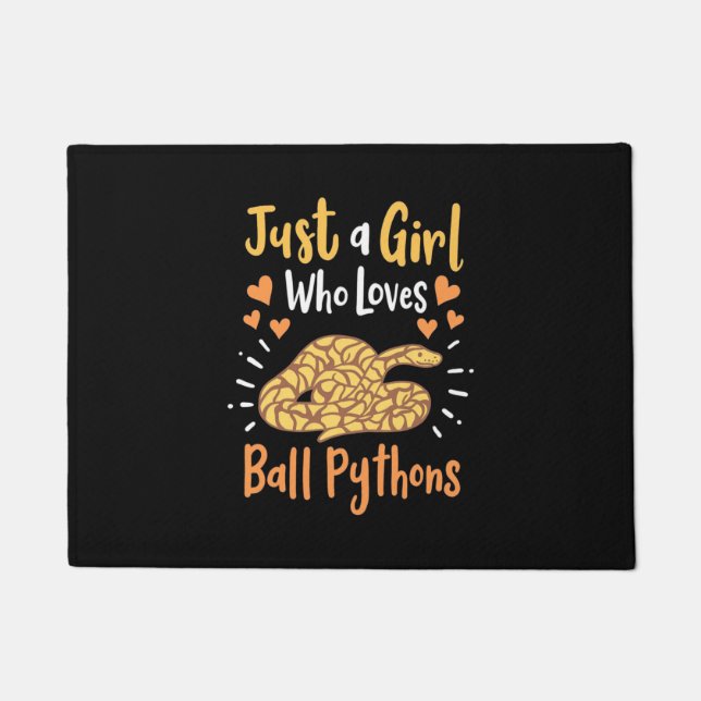 Tapete Apenas Uma Menina Que Ama Ball Pythons (Frente)
