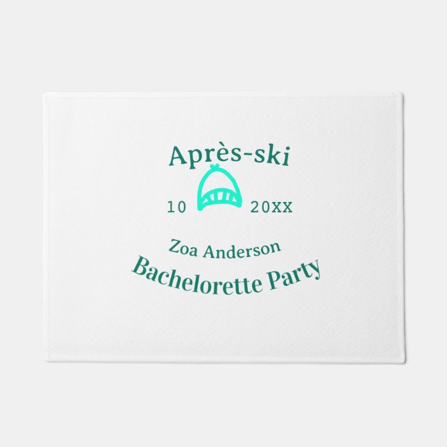 Tapete Après-ski bachelorette party turquoise hat name da (Frente)