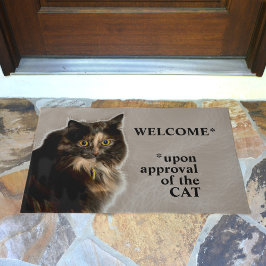 Tapete Aprovação da Gata Tortie Bem-vinda