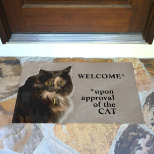 Tapete Aprovação da Gata Tortie Bem-vinda