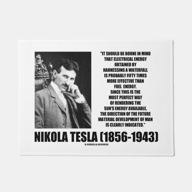 Tapete Aproveitando citações de Tesla da energia de um (Frente)