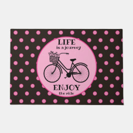 Tapete Aproveite o passeio | Bicicleta Com Flores Motivac