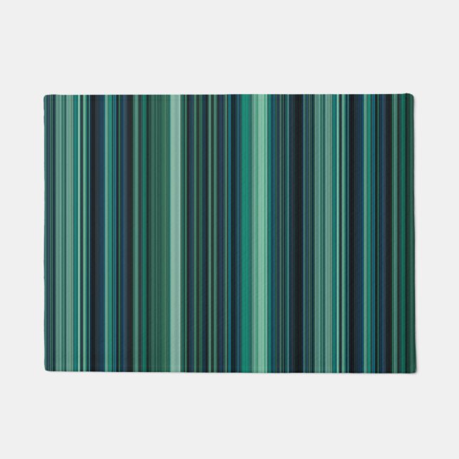 Tapete Aqua Blue and Teal Stripes (Frente)