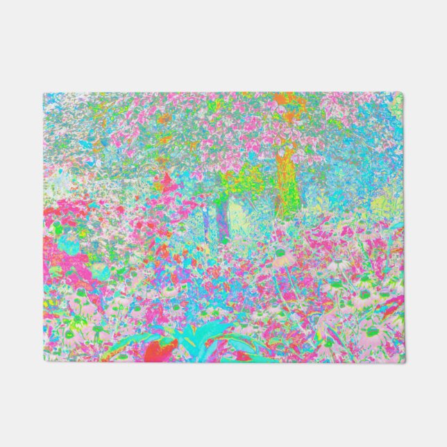 Tapete Aqua e o Sol Rosa Quente no Meu Jardim Rubio (Frente)