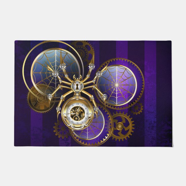 Tapete Aranha Steampunk no fundo roxo (Frente)