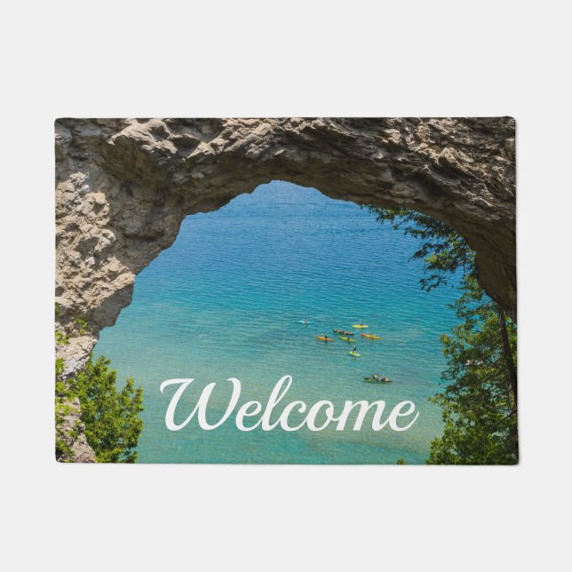 Tapete Arch Rock Canoing Welcome Doormat (Frente)