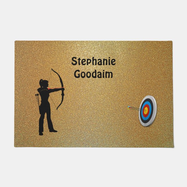 Tapete Archery Female Archer silhouette and Target (Frente)