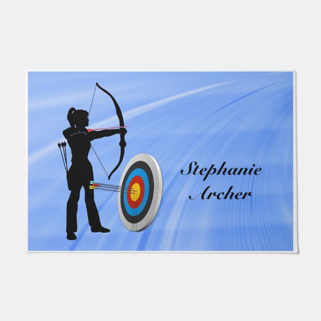 Tapete Archery Sports Female Archer Target personalizar (Frente)