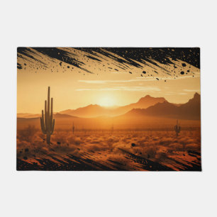 Tapete Arizona Sunset Sahuaro Deserto Sudoeste
