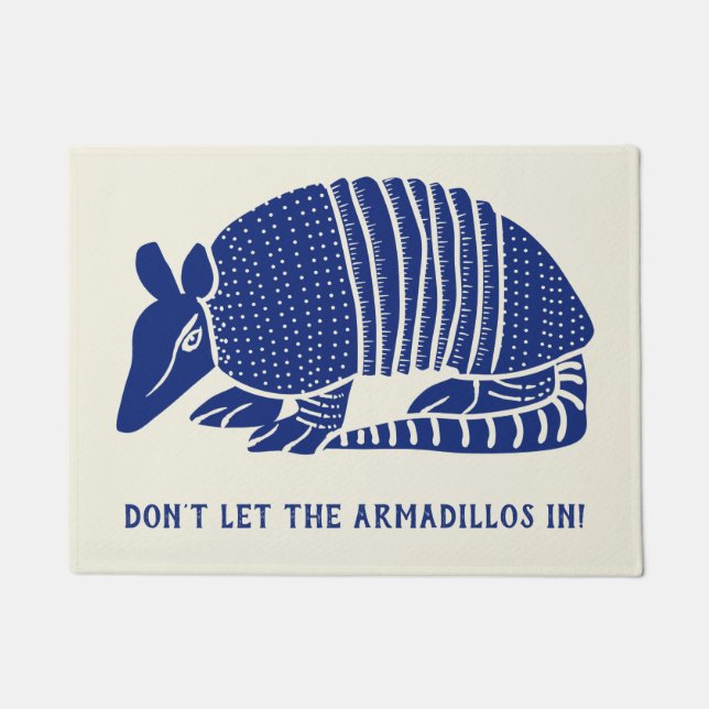 Tapete Armadillo Welcome Mat Personalizado Personalizado (Frente)