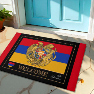 Tapete Armênia Emblem, armênio Flag mats /sport Bem-vindo