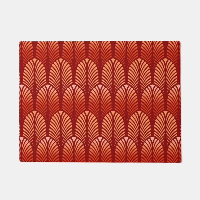 Tapete Art Deco Feather Standard, Mandarin Orange (Frente)