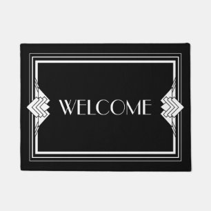 Tapete Art Deco Geométrico White - Porta-Boas-Vindas