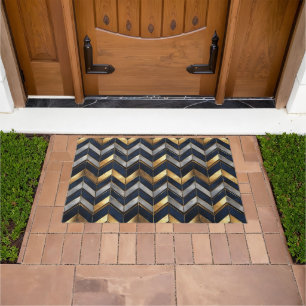 Tapete "Art Deco Luxury Design: Dourado, Prata e Azul