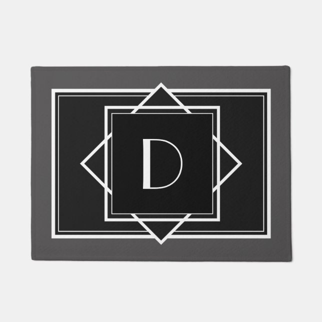 Tapete Art Deco Monograma Doormat (Frente)