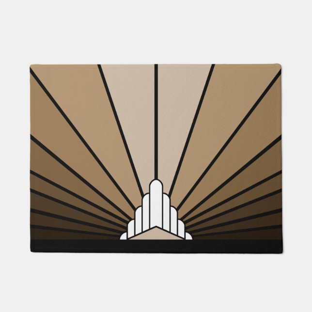 Tapete Art deco sun em bronzeado (Frente)