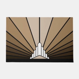 Tapete Art deco sun em tan Door Mat