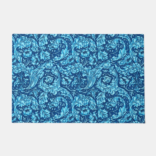 Tapete Art Nouveau Acanthus Folhas e Flores, Sky Blue (Frente)