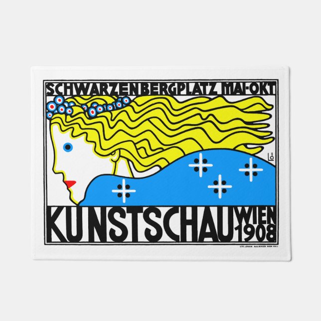 Tapete Art Nouveau Art Show Fair Maiden de 1908 (Frente)