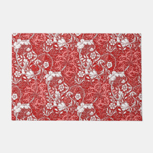Tapete Art Nouveau Seaweed Floral, Coral Vermelho e Coral