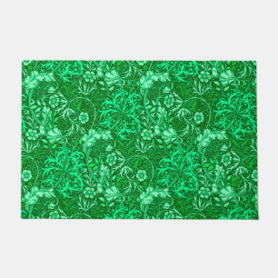 Tapete Art Nouveau Seaweed Floral, Emerald Green