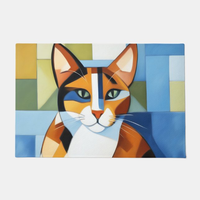Tapete Art Painting Cubist Calico Cat (Frente)