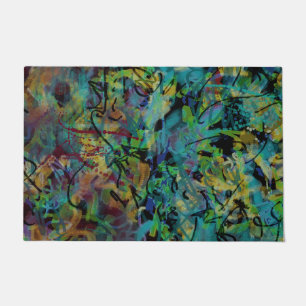 Tapete Arte Abstrato Rabiscado Multicolorido