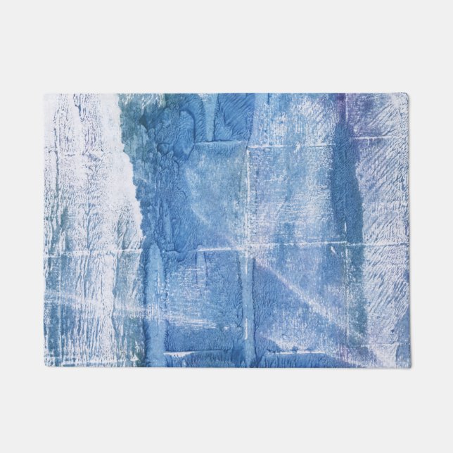 Tapete Arte de aquarela azul clara (Frente)