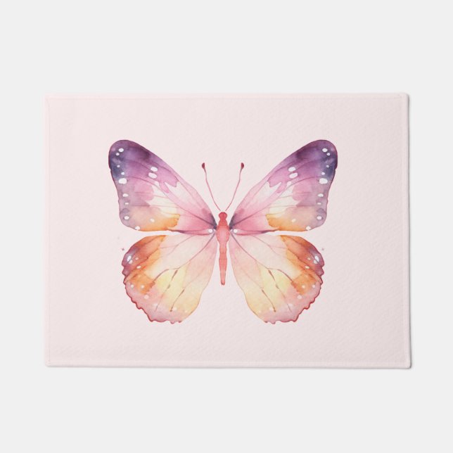 Tapete Arte de Borboleta em Aquarela  (Frente)