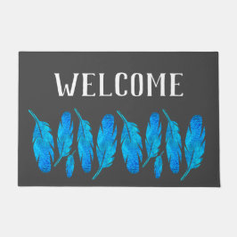 Tapete Arte de folha azul