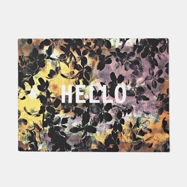 Tapete Arte de padrão de flores único e legal (Frente)