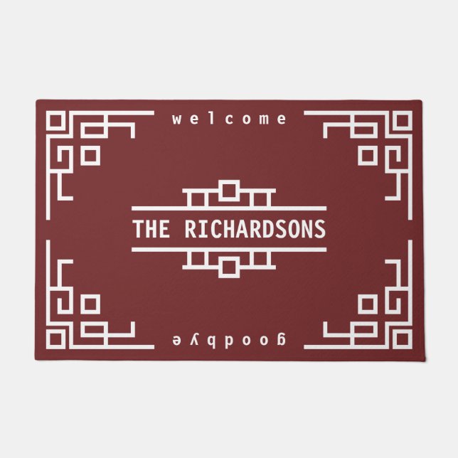 Tapete Arte Deco Escolha Sua Cor - Quadro Geométrico (Frente)