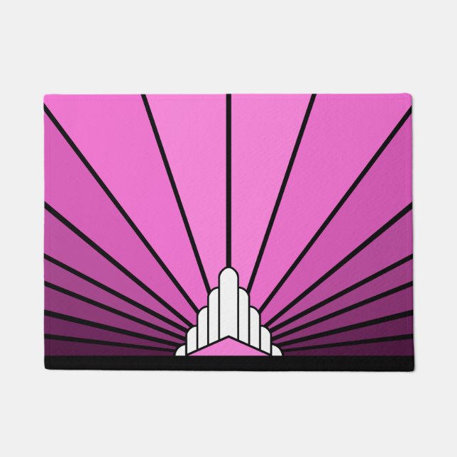Tapete Arte deco sol a rosa (Frente)