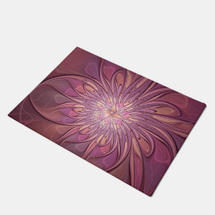 Tapete Arte floral fractal moderna abstrata cores de frut