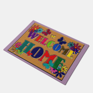Tapete Arte floral Home bem-vinda