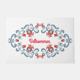 Tapete Arte Folicular Escandinava "Velkommen" Bem-Vindo M