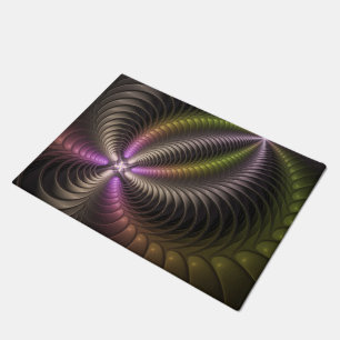 Tapete Arte Fractal 3D Colorida abstrato brilhante