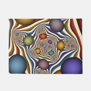 Tapete Arte Fractal Abstrato Colorida