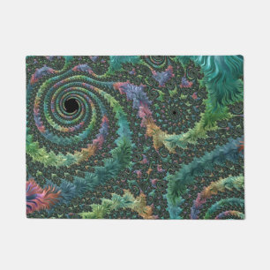 Tapete Arte Fractal Colorido e Vibrante em Tons de Joia T