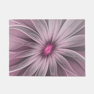Tapete Arte Fractal Floral de Ameixa Abstrata Flor Fantas