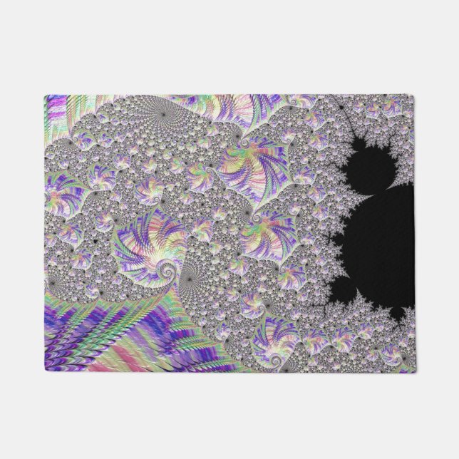 Tapete Arte Fractal Psicodélico Funky Trippy Groovy (Frente)