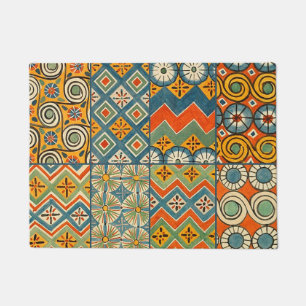 Tapete Arte gráfica egípcia colorida geométrica