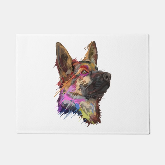 Tapete Arte inicial do german shepherd (Frente)
