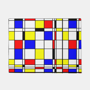 Tapete Arte moderna minimalista colorida de Mondrian de