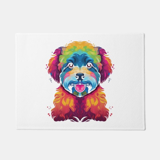 Tapete Arte Pop Cachorro Bichon Frise (Frente)
