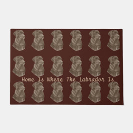 Tapete Arte retrátil de cão Labrador marrom-chocolate