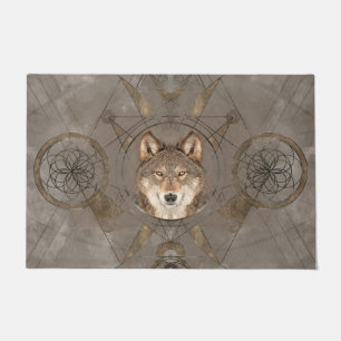 Tapete Arte sagrado de Digitas da geometria do lobo