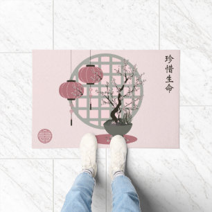 Tapete Arte "Vida de cereja" floresce bonsai chinês
