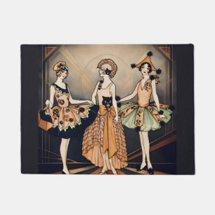 Tapete Arte Vintage de Halloween Art Déco Flapper Poster 